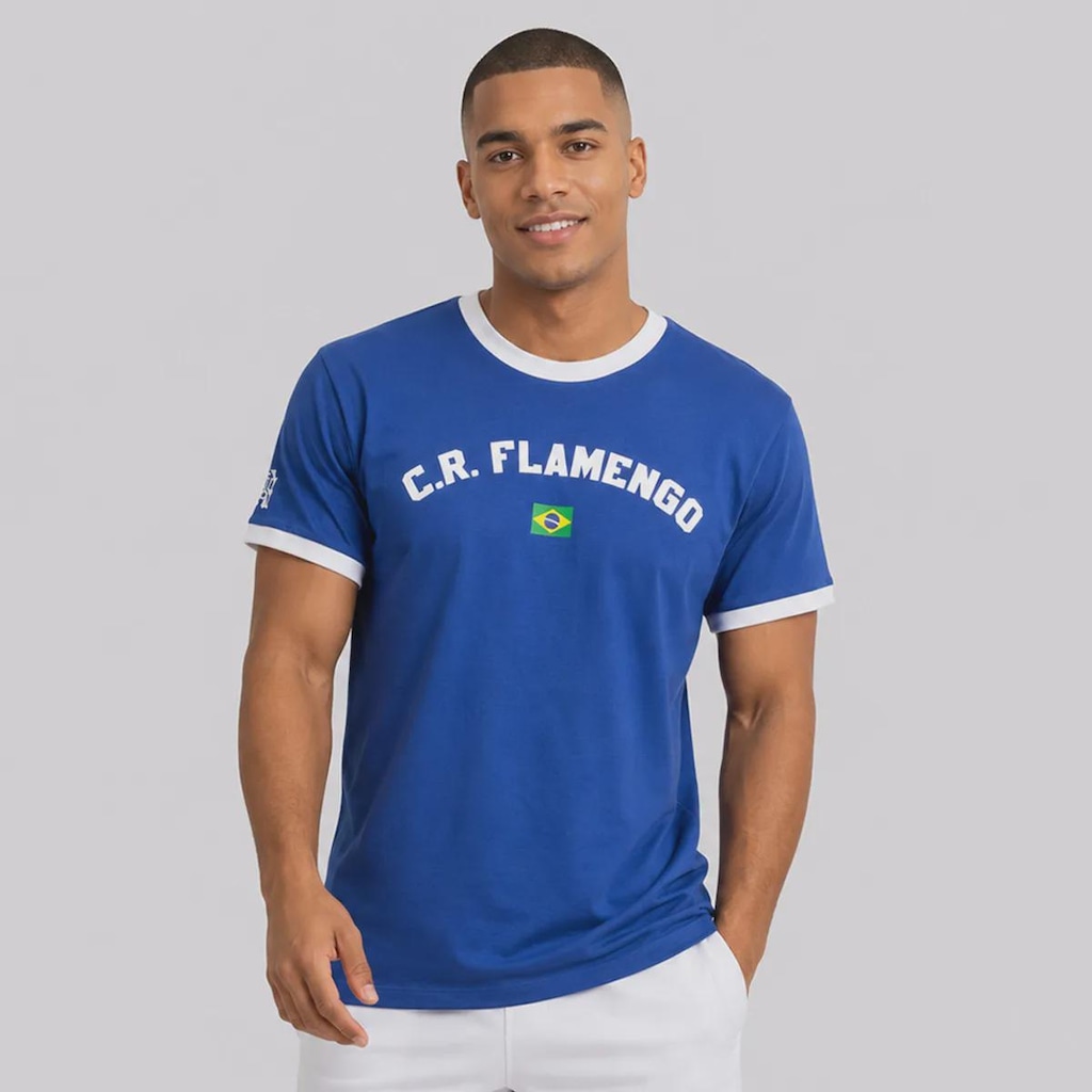 Camisa Flamengo Flor Masculina