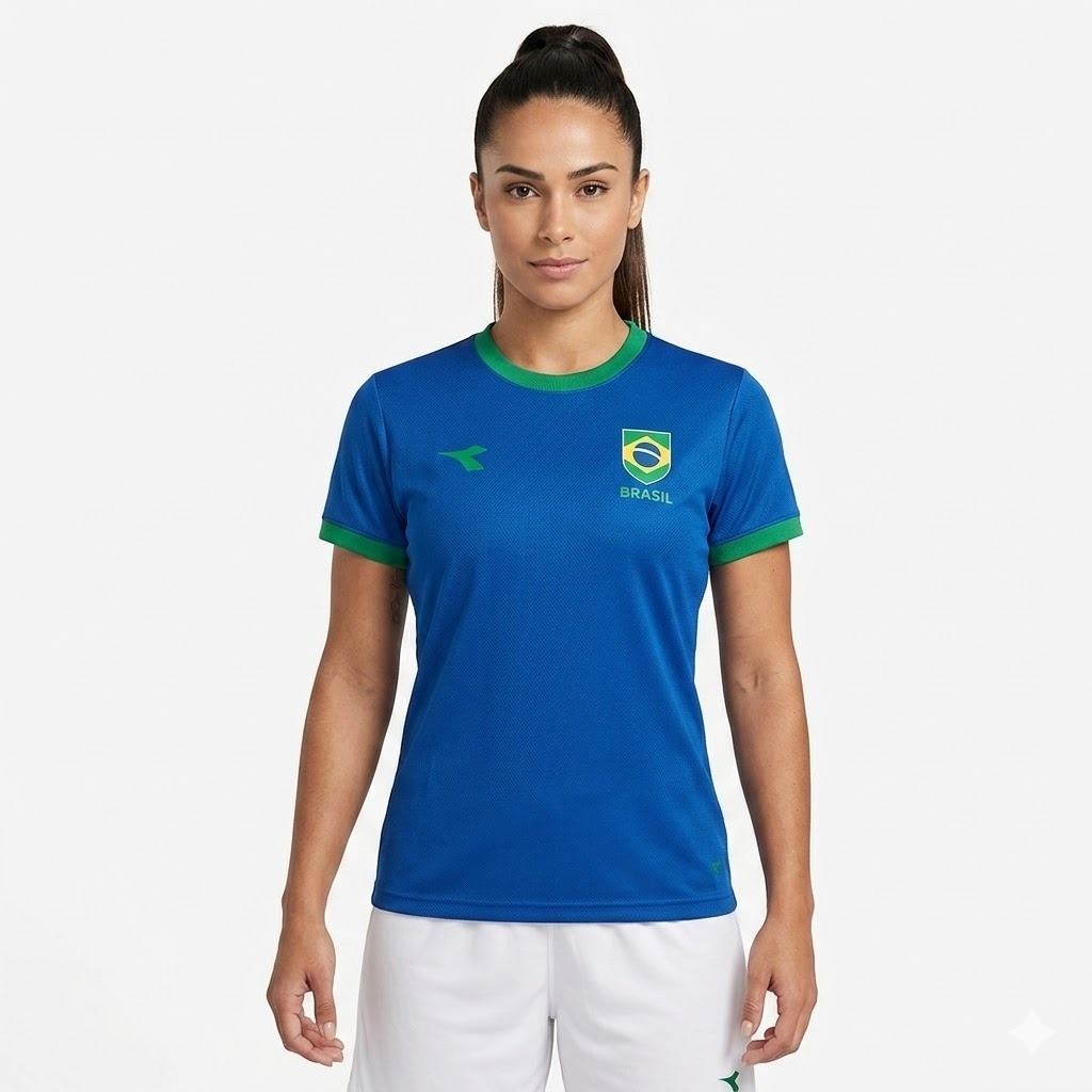 Camiseta do Brasil Diadora Campione - Feminina
