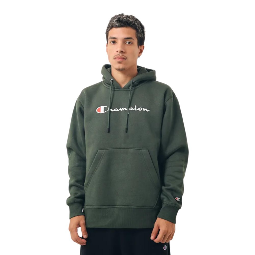 Moletom Champion Canguru Superfleece Script - Masculino