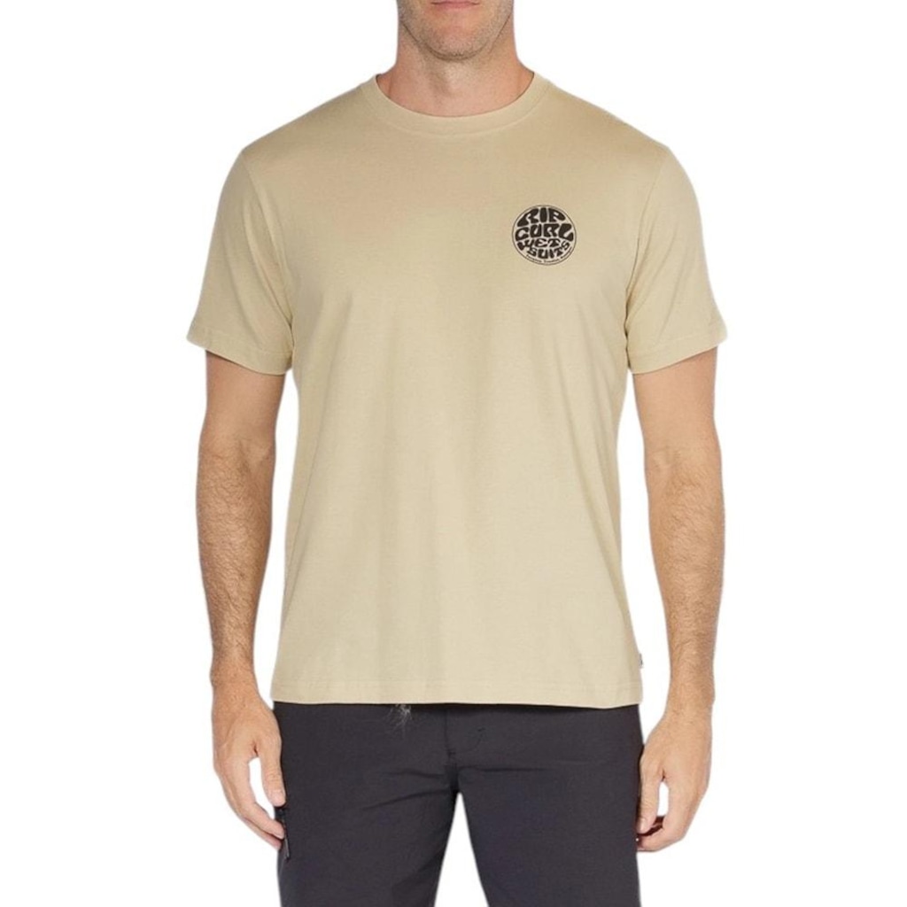 Camiseta Rip Curl Wettie Suit Icon Khaki Sand - Masculina