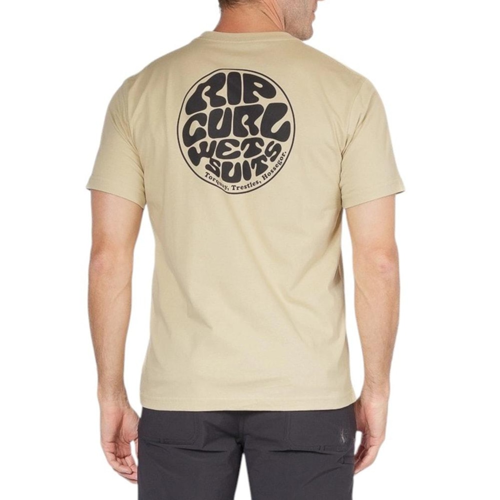 Camiseta Rip Curl Wettie Suit Icon Khaki Sand - Masculina | Centauro