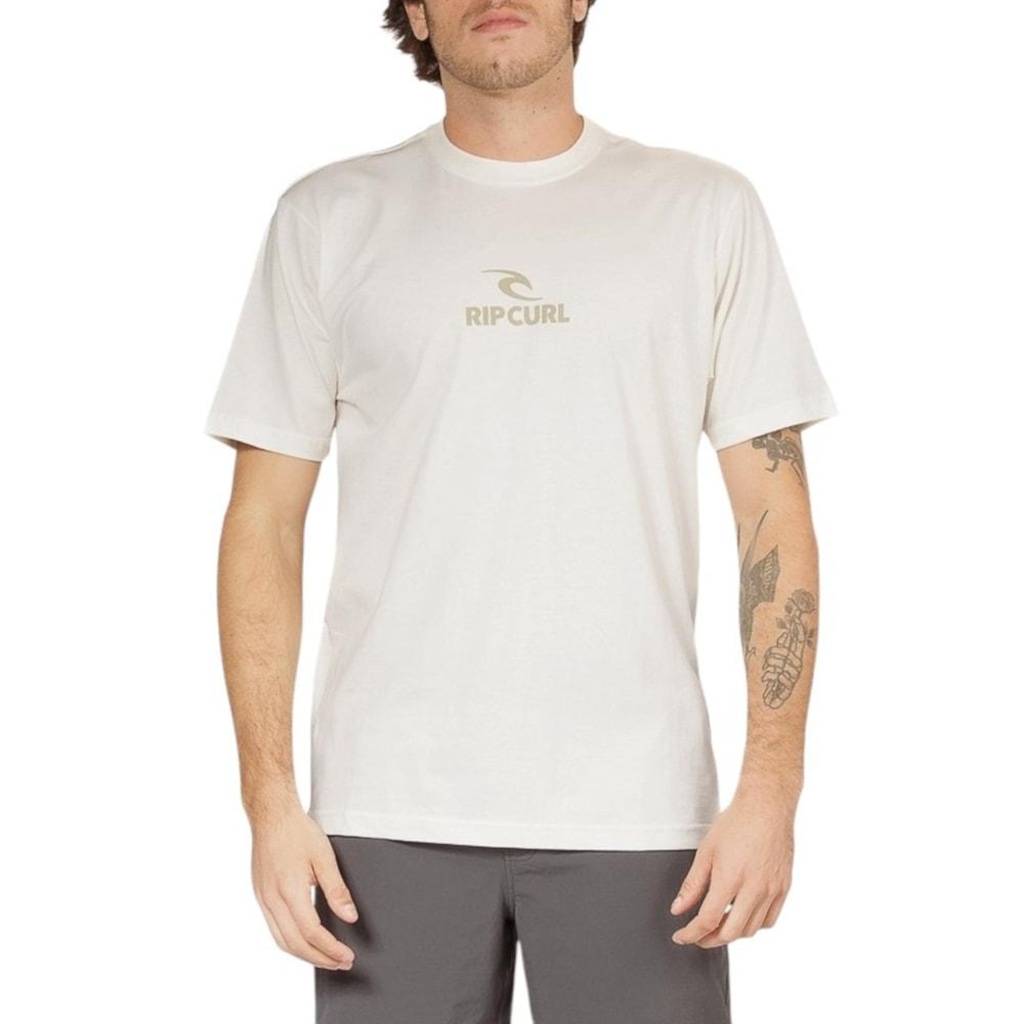 Camiseta Rip Curl Icon Bone - Masculina