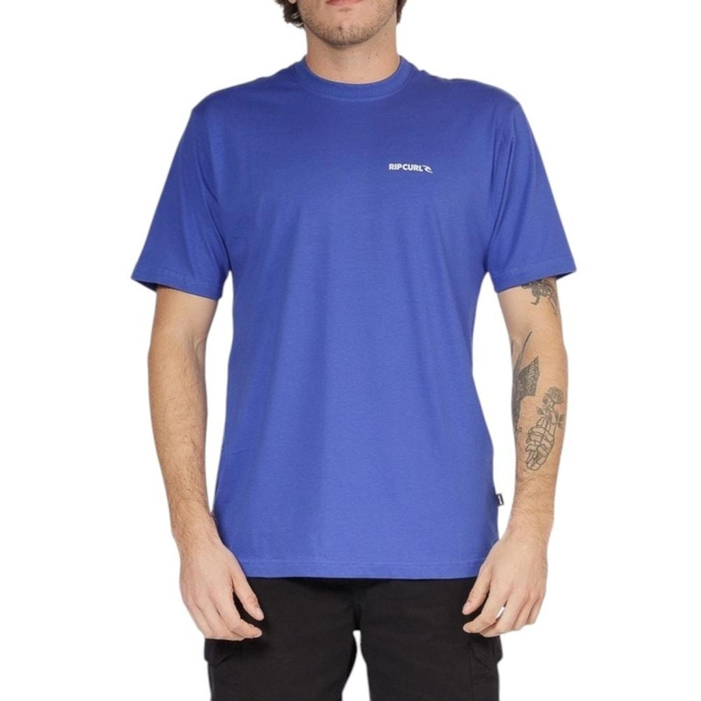 Camiseta Rip Curl Brand Icon Electric Cobalt - Masculina