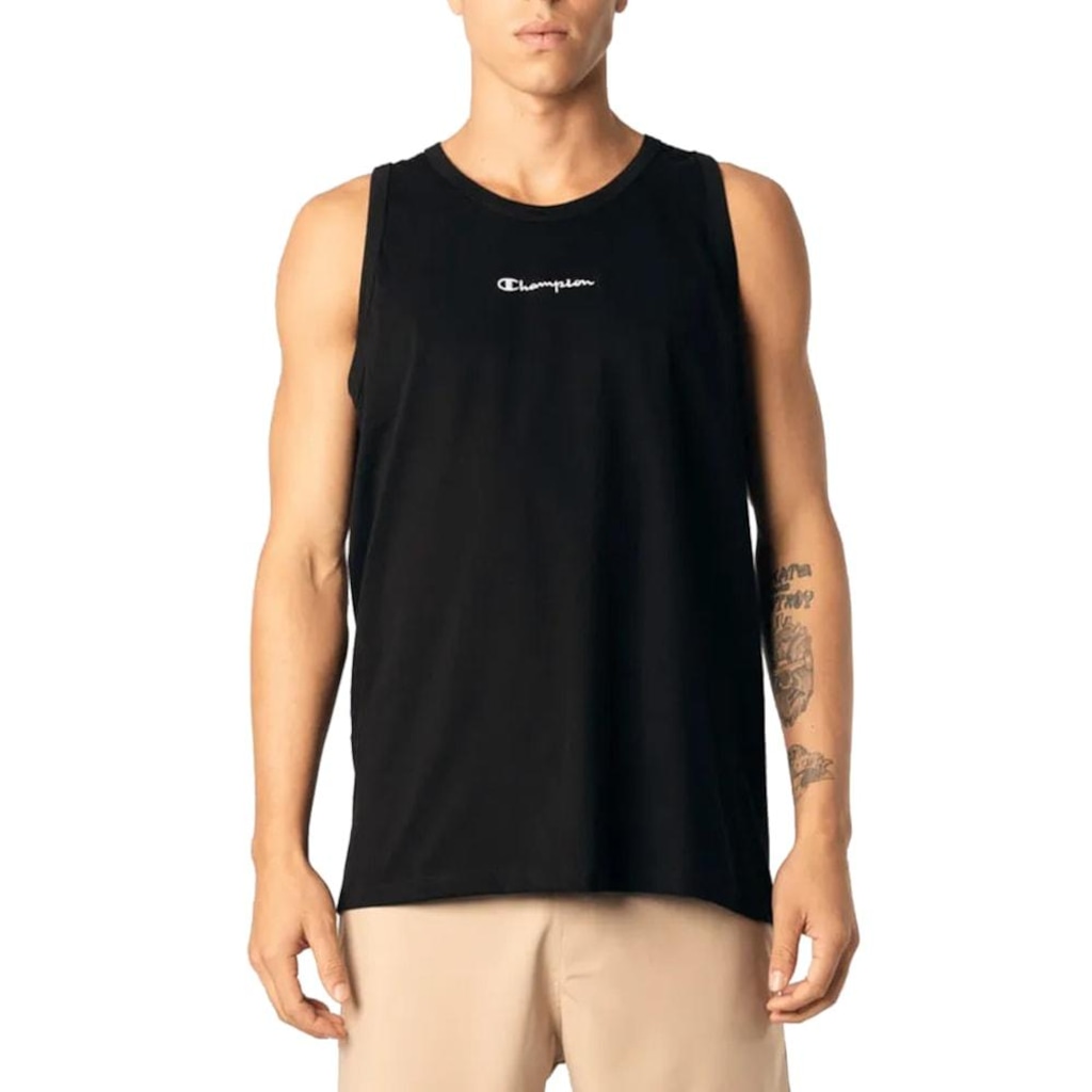 Camiseta Regata Champion Mini Script Bordado - Masculina