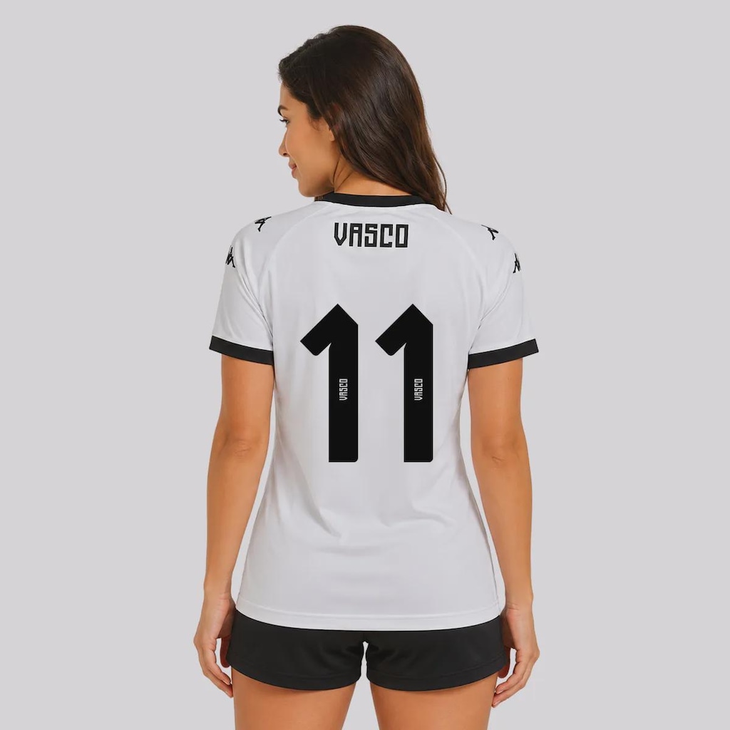 Camisa do Vasco Supporter Class com Número 11 Kappa Feminina