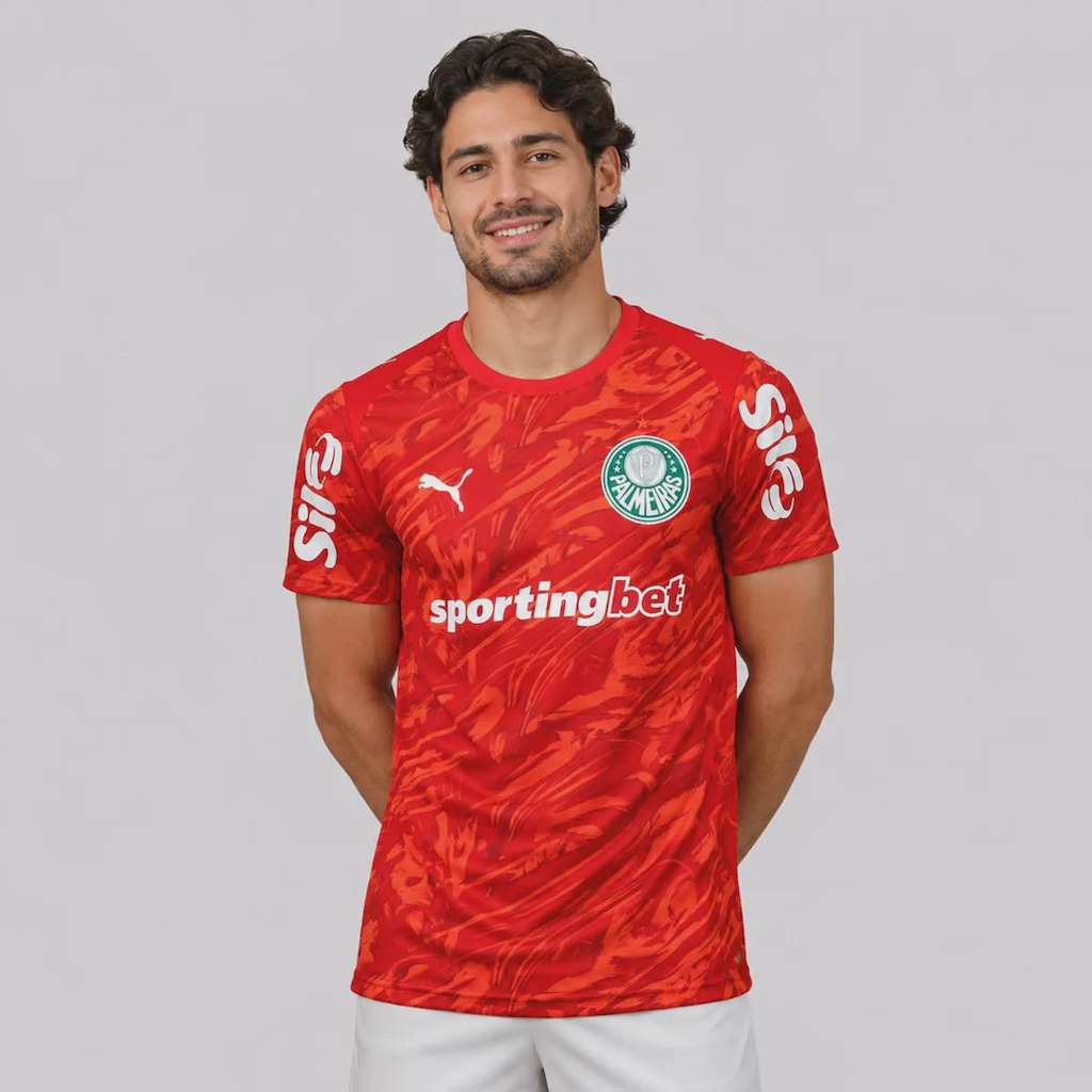 Camisa de Goleiro do Palmeiras I 26/27 Patch Libertadores Puma Masculina