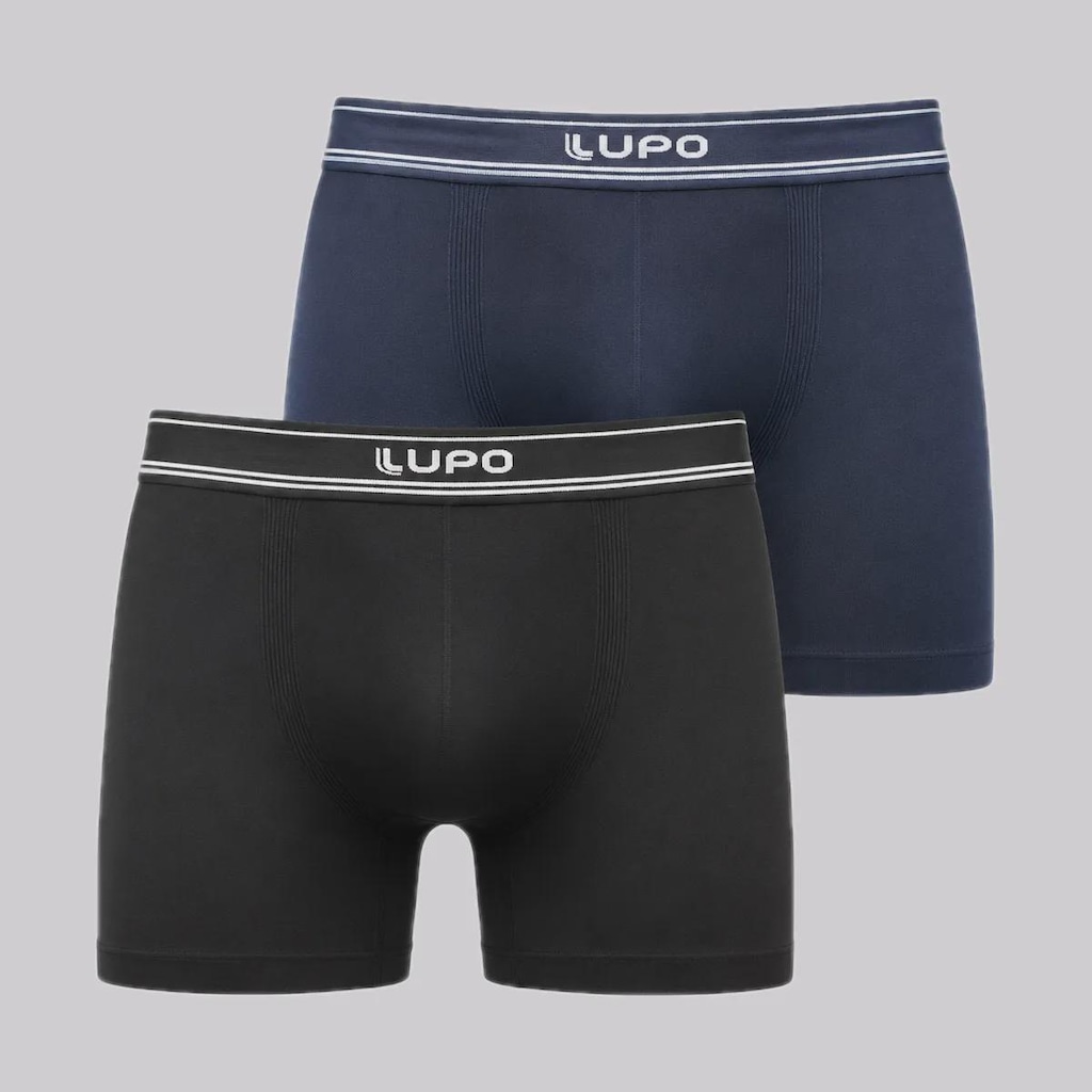 Kit Cueca Boxer Lupo Sem Costura Masculino - 2 Unidades