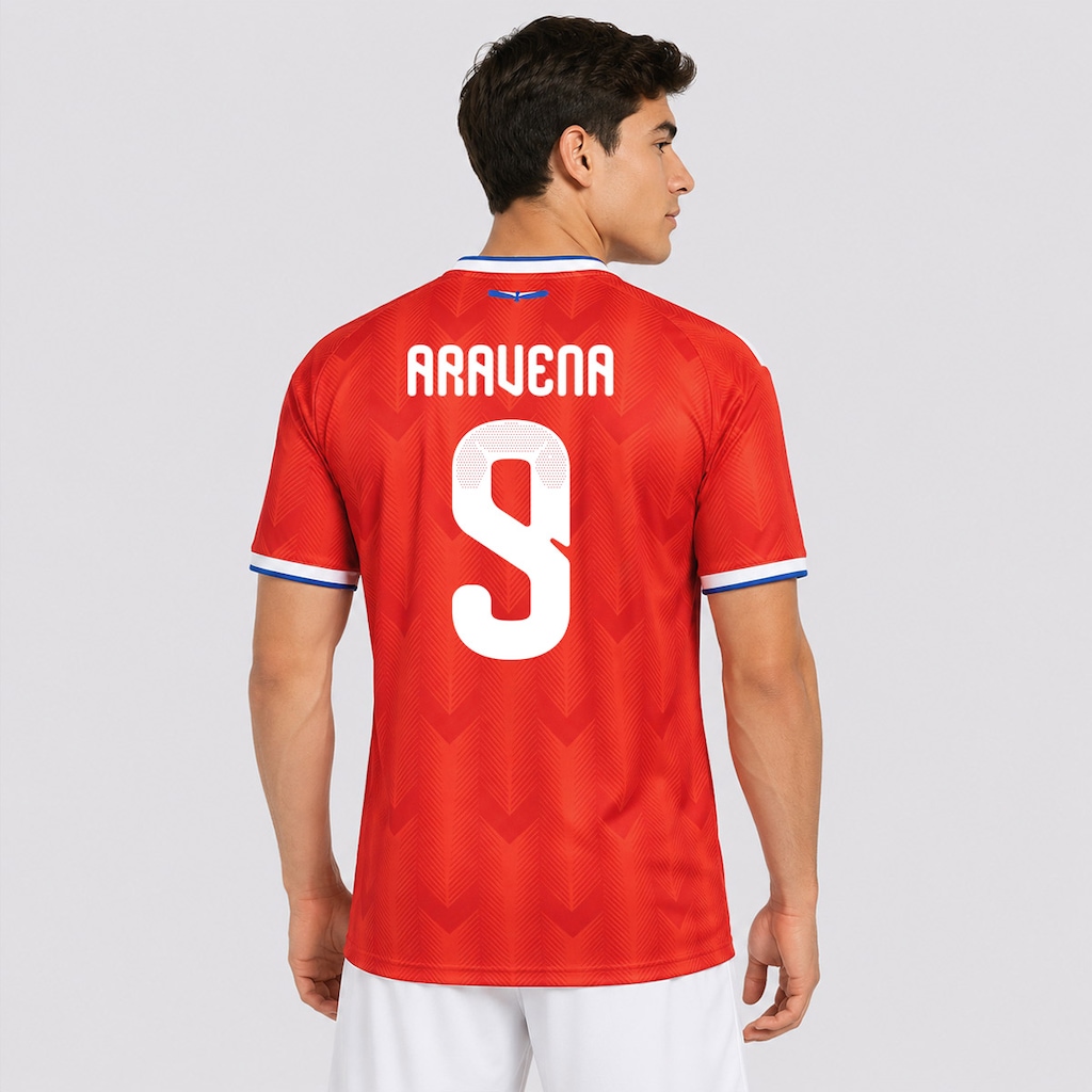 Camisa Chile I 26/27 9 A. Aravena Adidas Masculina