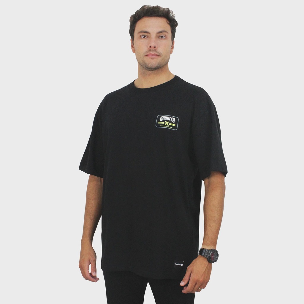 Camiseta Max Fit Hurley x Shibuya Logo Escama Black - Masculina