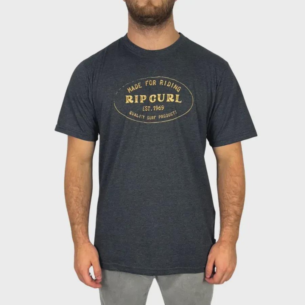 Camiseta Rip Curl Made For Riding Black Marle - Masculina
