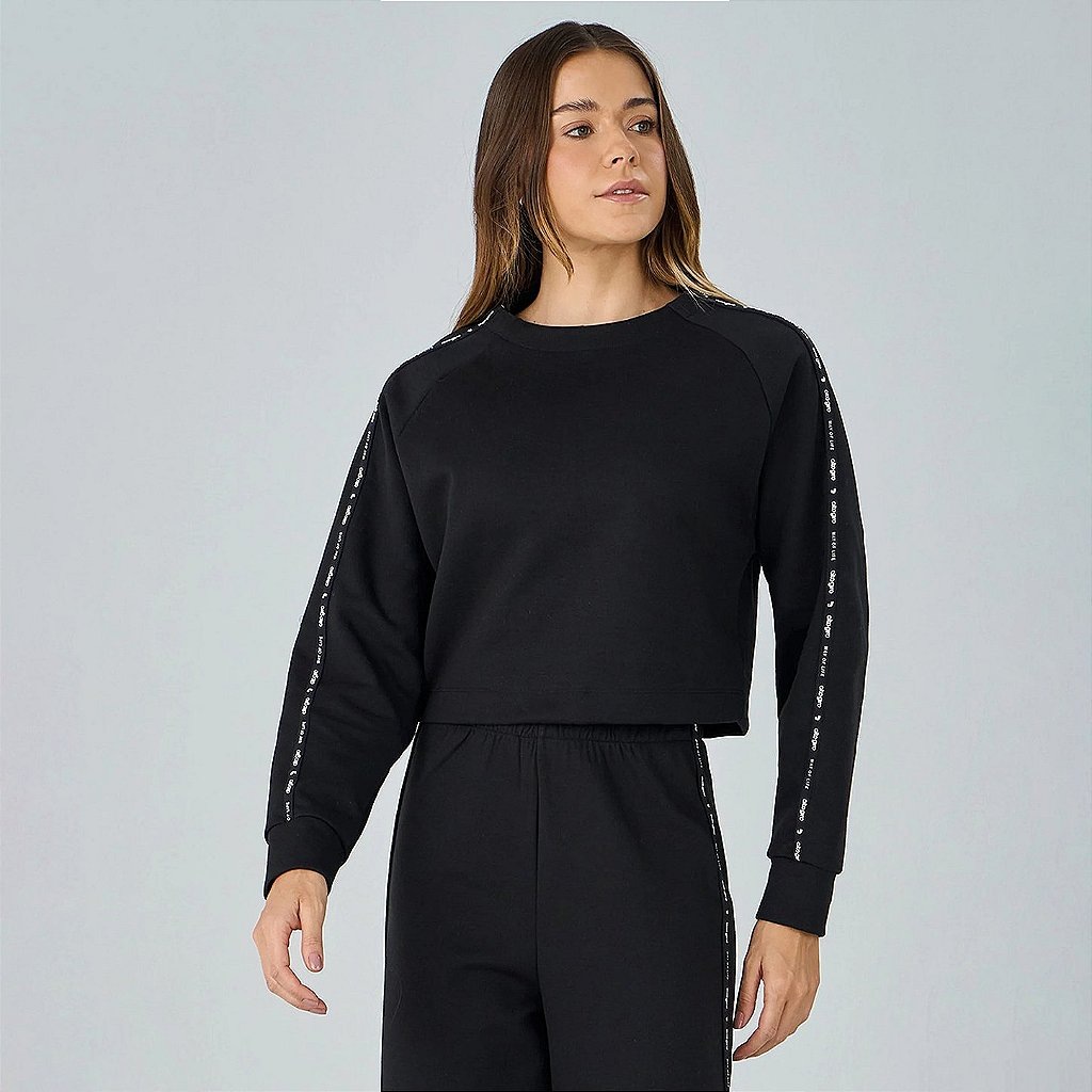 Camiseta Alto Giro Raglan com Elástico Personalizado - Feminino