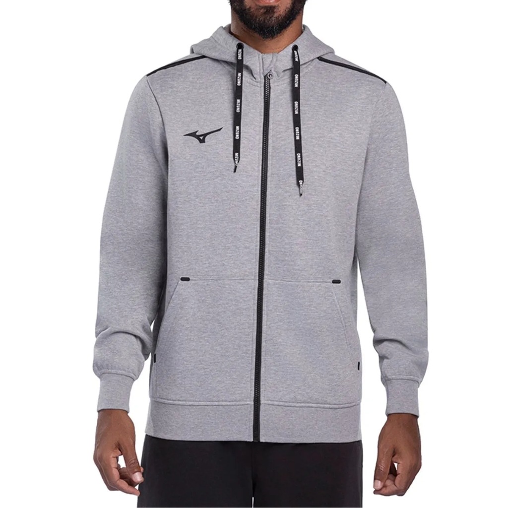 Moletom Mizuno Zipper Mescla - Masculino