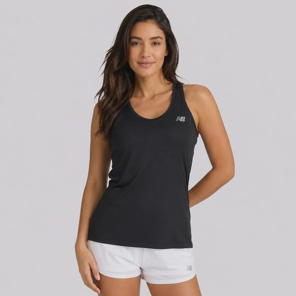 Camiseta Regata New Balance Sport Essentials Logo Feminina