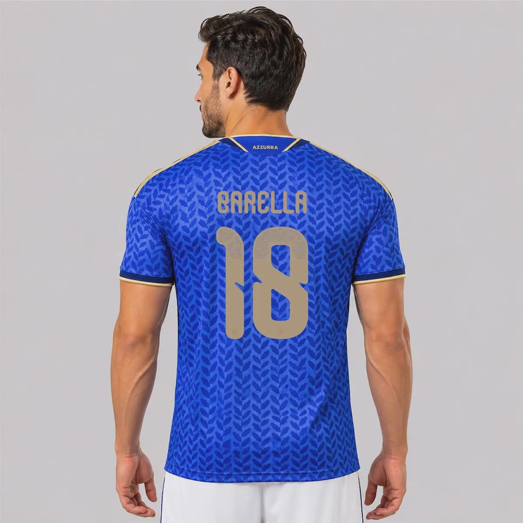 Camisa Itália I 26/27 18 N. Barella Adidas Masculina