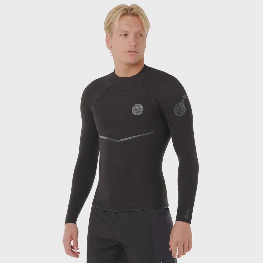 Jaqueta de Neoprene Masculina Rip Curl E-Bomb 1.5mm Black Importada