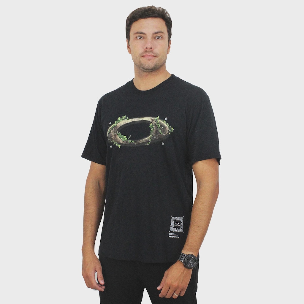 Camiseta Oakley Naturereverse Rusty Ellipse Tee Blackout - Masculina