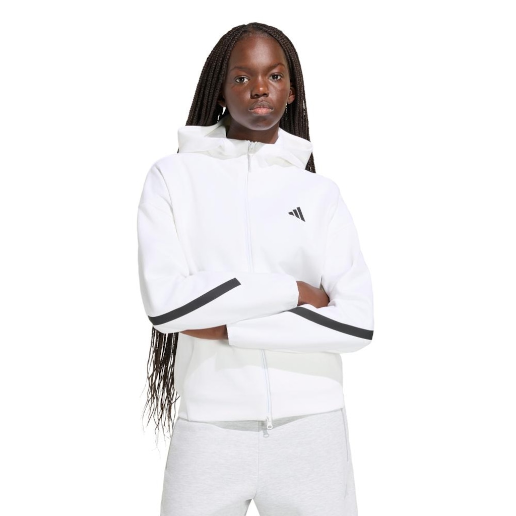 Blusão de Moletom com Capuz adidas Zíper Z.N.E. Feminino