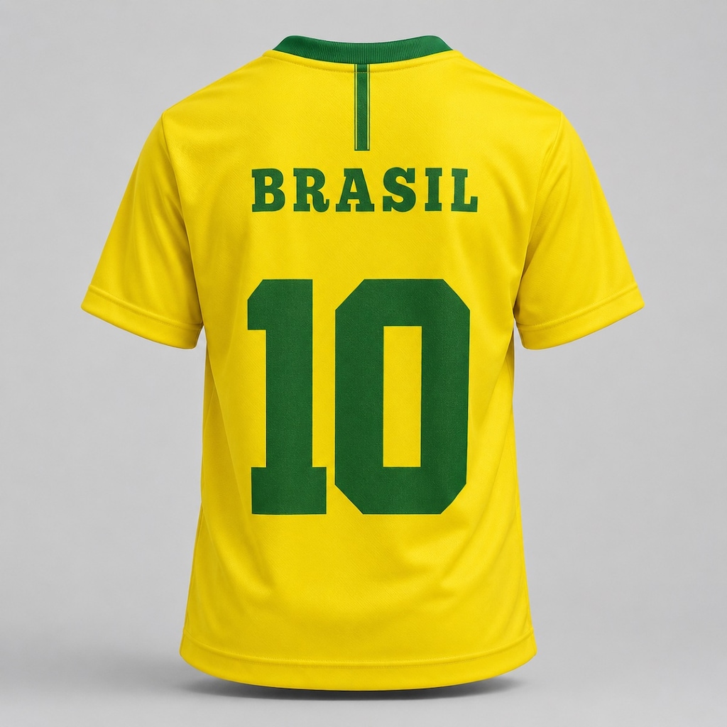 Imagem 4 do produto Camisa do Brasil Escudo Dry Amarelo Hyperbole - Infantil