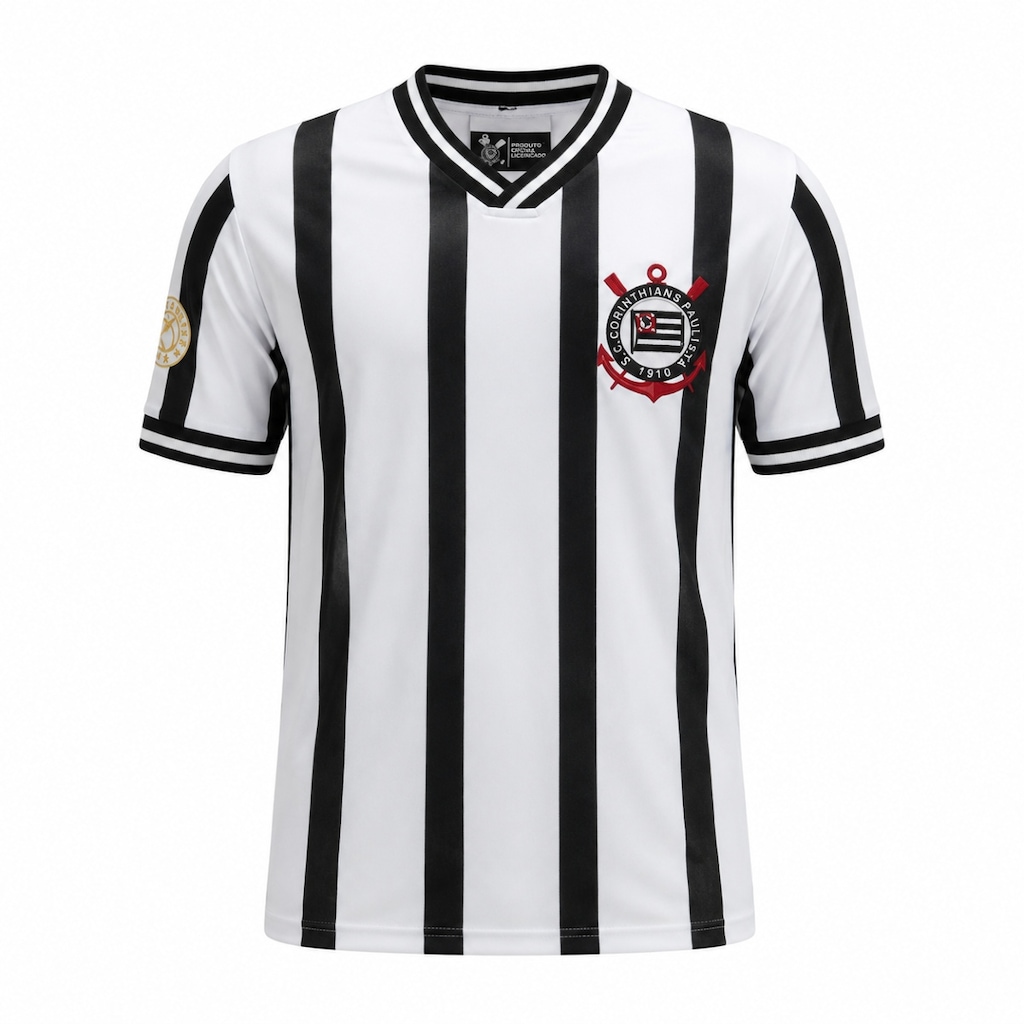 Camisa do Corinthians Retrô 1971 Tradição Alvinegra Coimbra - Masculina