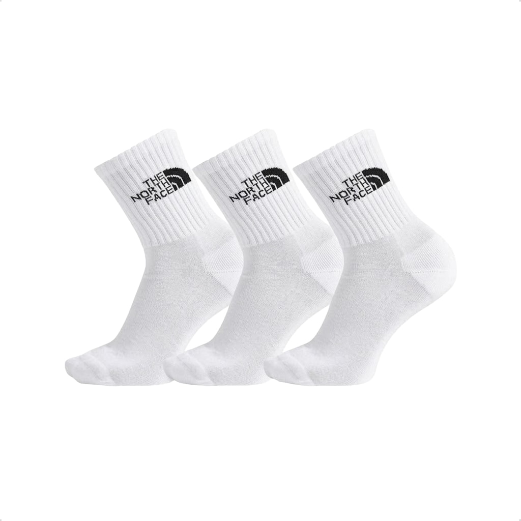 Kit com 3 pares de Meia Cano Médio The North Face Everyday Standard Crew - Unissex