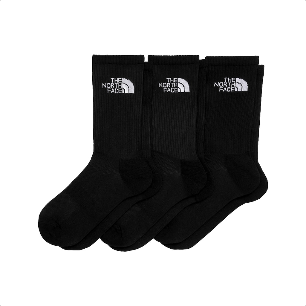 Kit com 3 pares de Meia Cano Médio The North Face Multi Sport Cush Crew Sock - Unissex