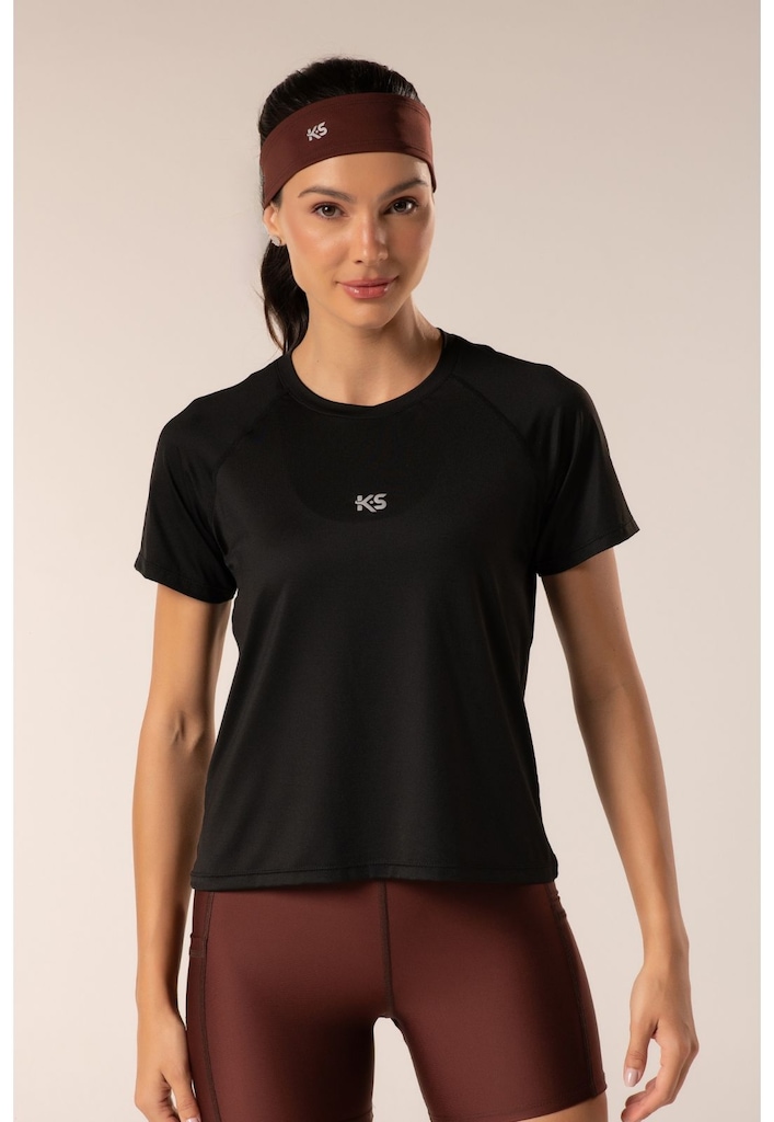 Blusa Croped Malhas Keeper UV Protection Feminina