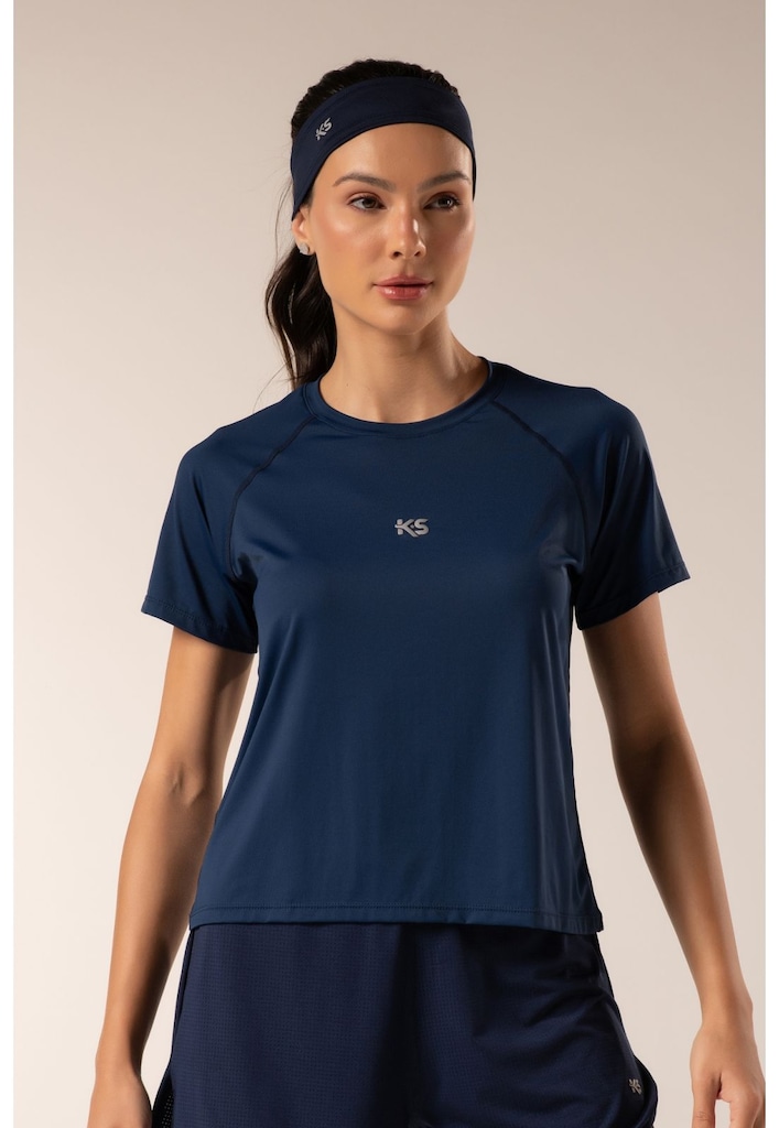 Blusa Croped Malhas Keeper UV Protection Feminina