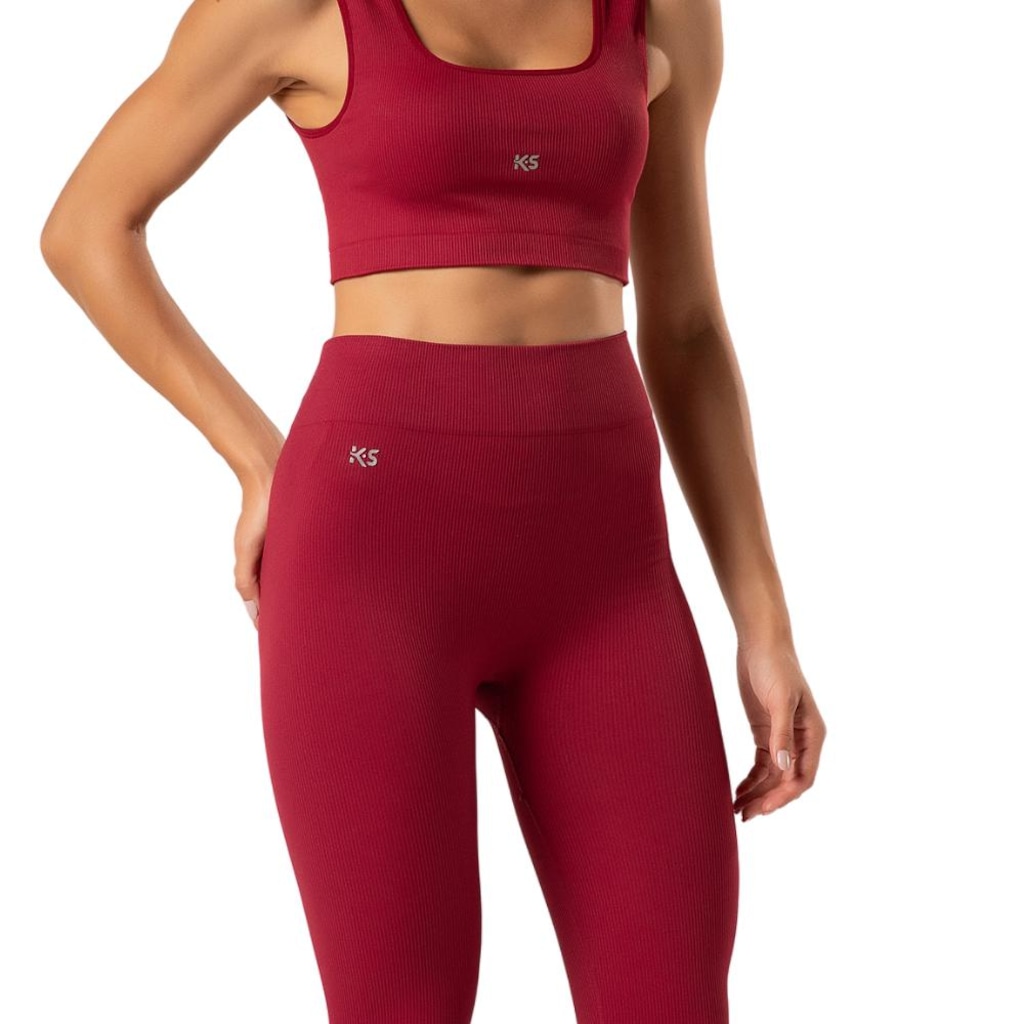 Imagem 3 do produto Calça Legging Malhas Keeper Canelada sem Costura Feminina