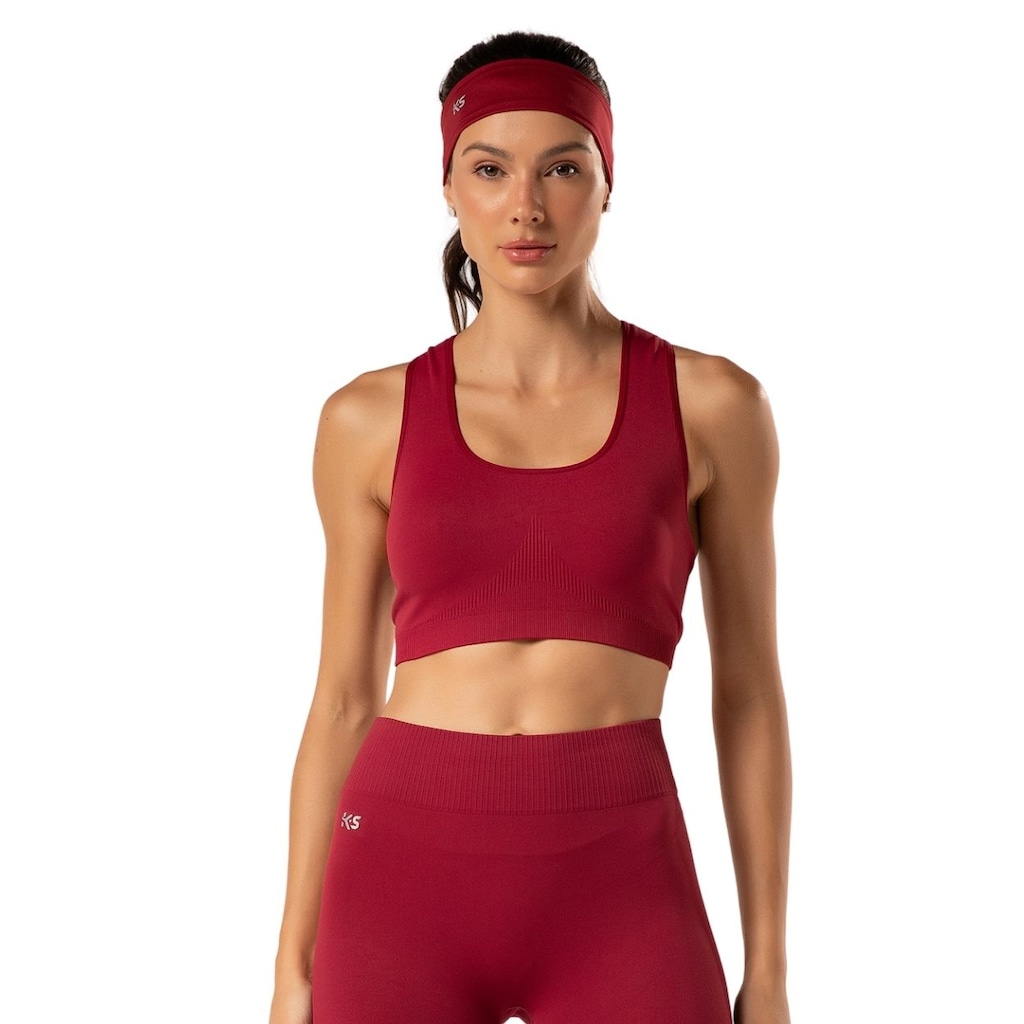 Top Nadador Malhas Keeper Keep Liso sem Costura - Feminino