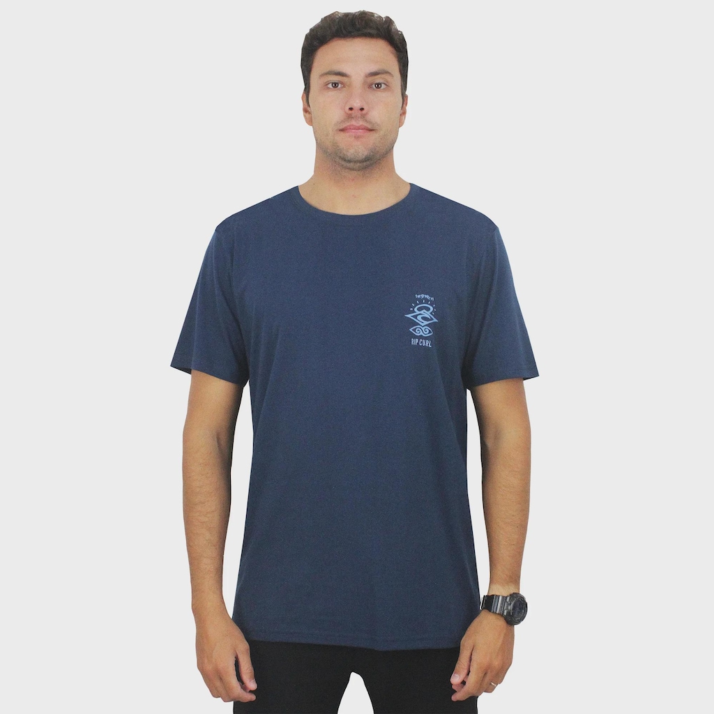 Camiseta Rip Curl Search Icon Outline Dark Navy - Masculina