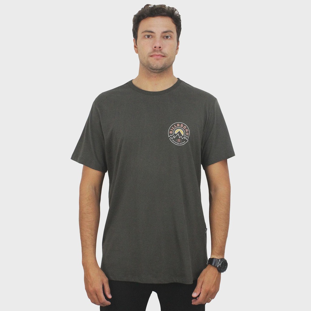 Camiseta Billabong Rockies I Dark Brown - Masculina