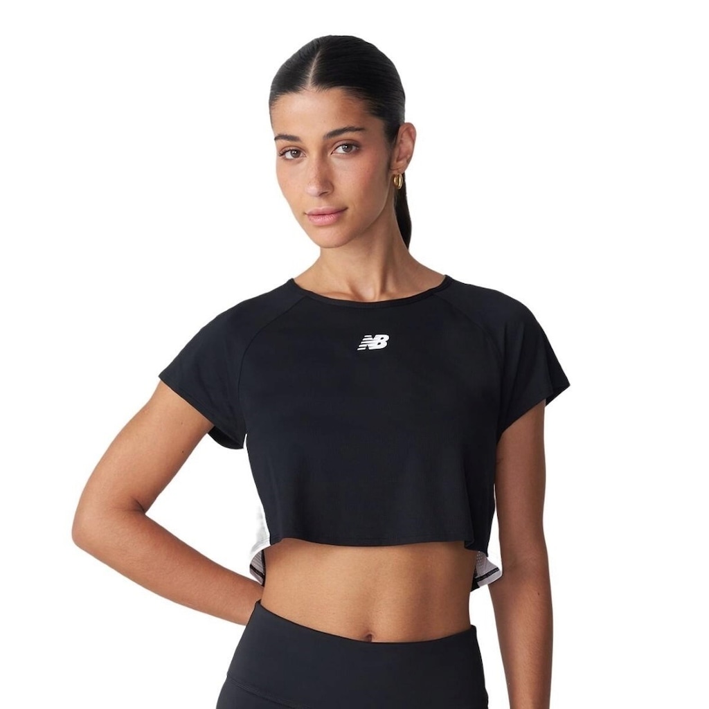 Camiseta Cropped New Balance Fast Days -  Feminina