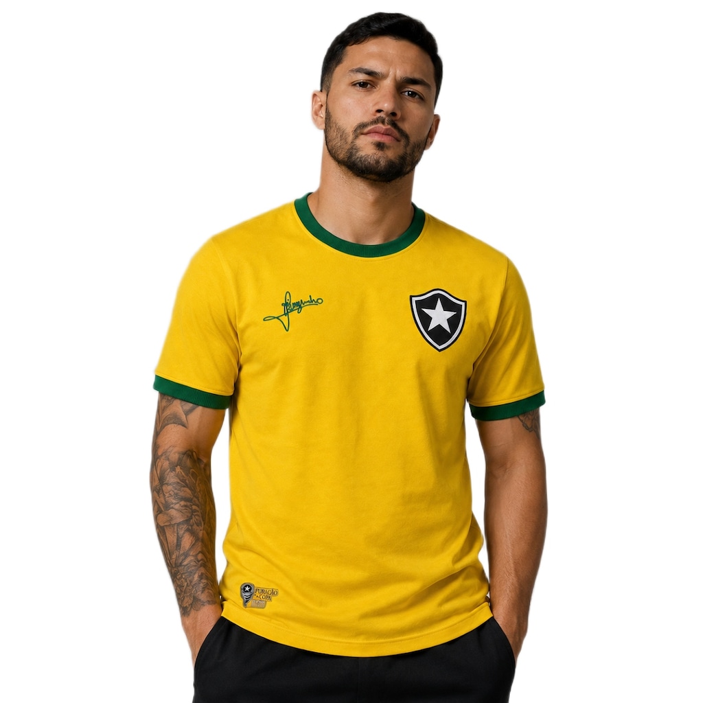 Imagem 3 do produto Camisa do Botafogo Edição Especial Brasil Jairzinho RetrôMania - Masculina