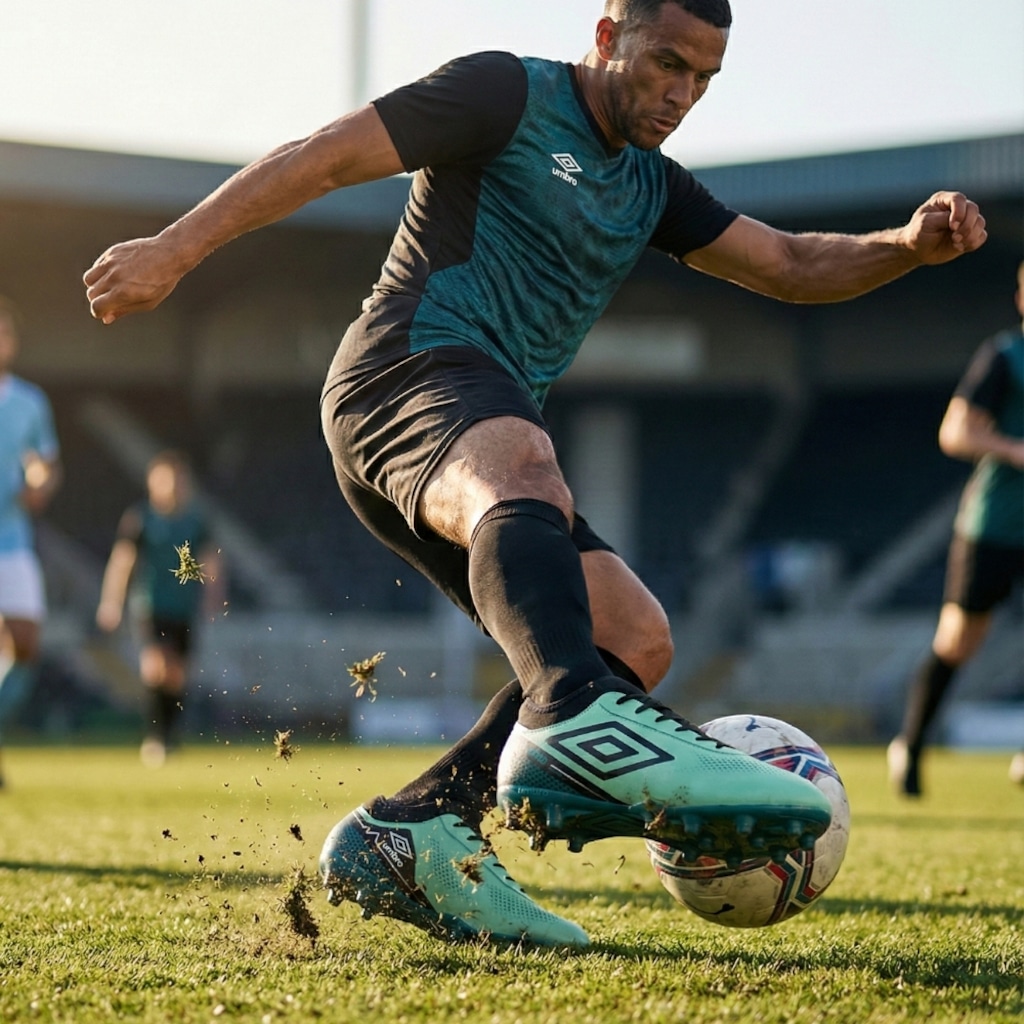 Imagem 5 do produto Kit Chuteira de Campo Umbro Adamant Top Speed League e Meião - Adulto