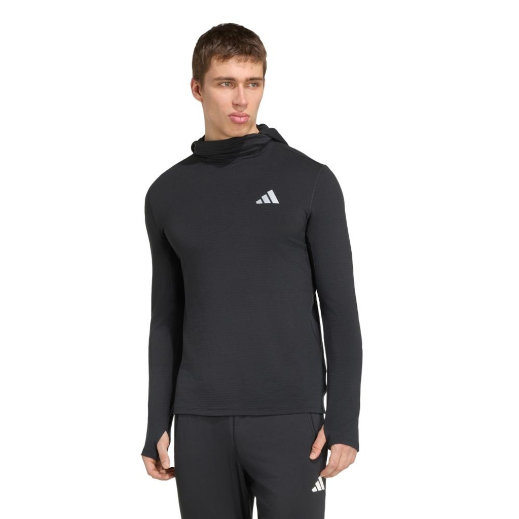 Jaqueta de Corrida adidas adi365 Essentials Winterized com capuz e manga longa Masculina