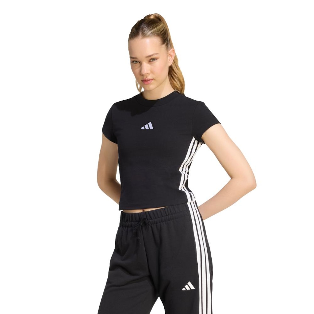 Camiseta adidas Essentials Três Listras Slim Feminino