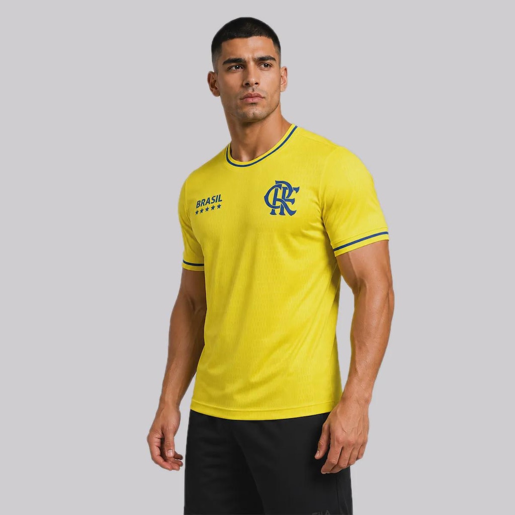 Imagem 2 do produto Camisa do Flamengo Brasil Jacquard Holográfico - Masculina