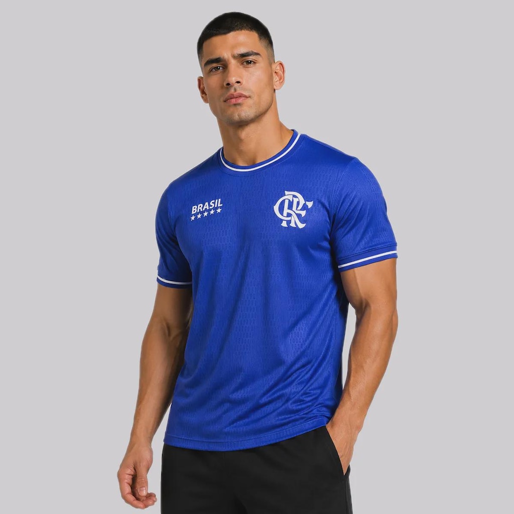 Camisa Flamengo Brasil Jacquard Holográfico - Masculina