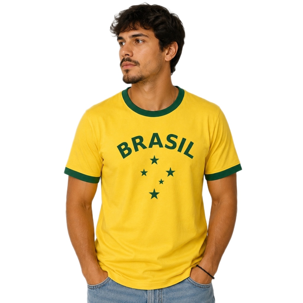 Imagem 2 do produto Camisa do Brasil Retrô Estrelas Olden Sports - Masculina