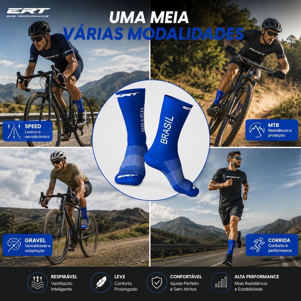 Imagem 5 do produto Meia Cano Médio Ciclismo ERT - Unissex