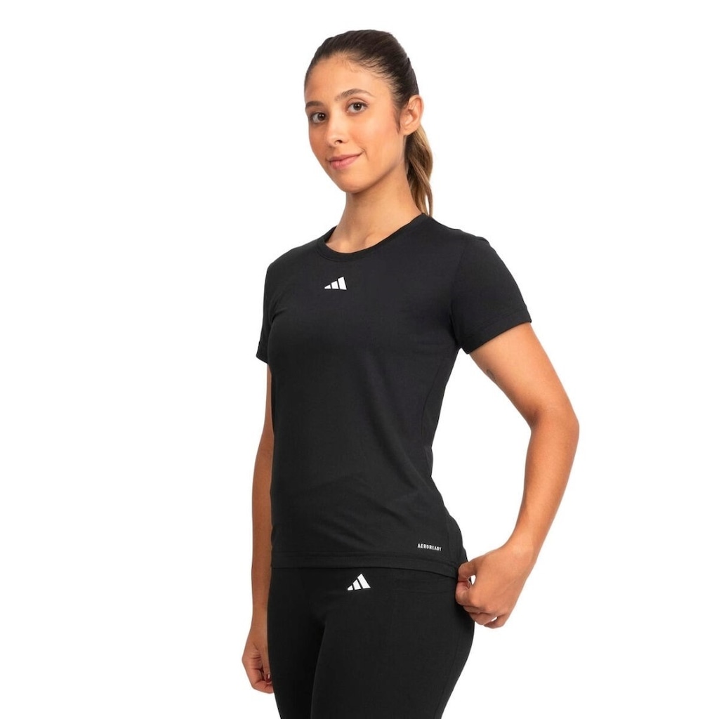 Camiseta Adidas Treino 3 Listras - Feminina
