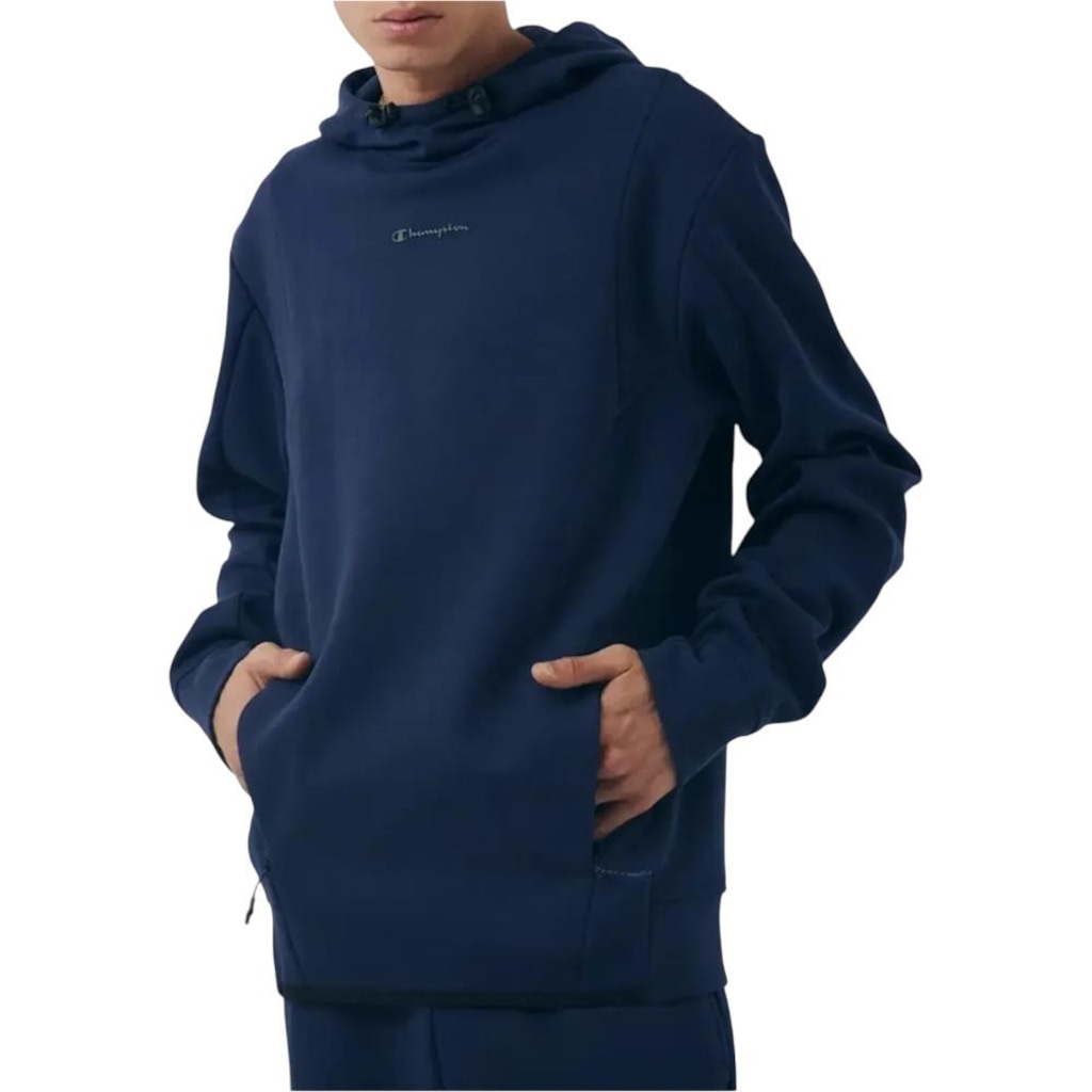 Blusão Moletom Masculino Champion Tech Hoodie Mini Script Logo Athletic