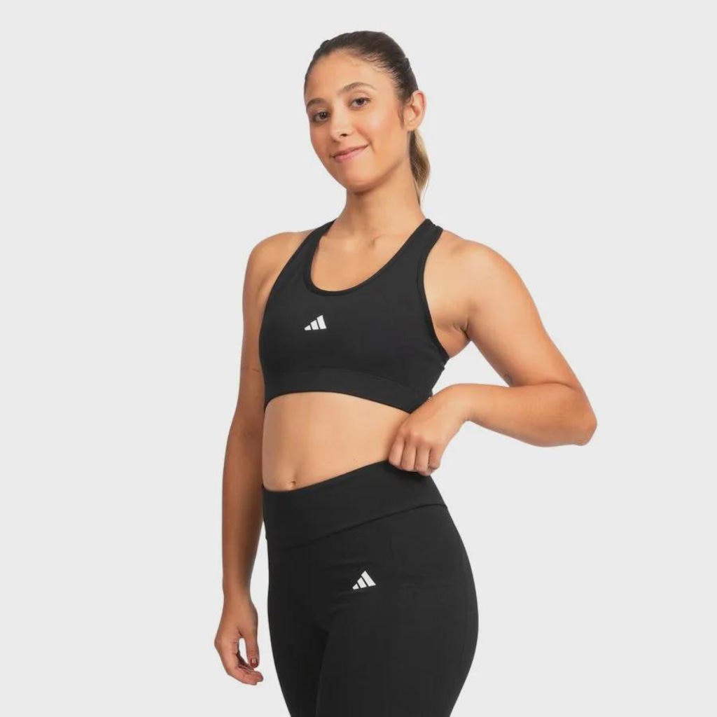Top adidas Treino Básico Suporte Médio - Feminino