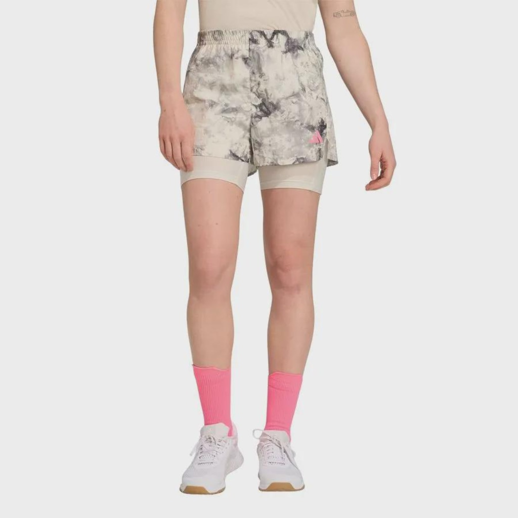 Shorts adidas Own The Run Spray Dye 2 In 1 - Feminino