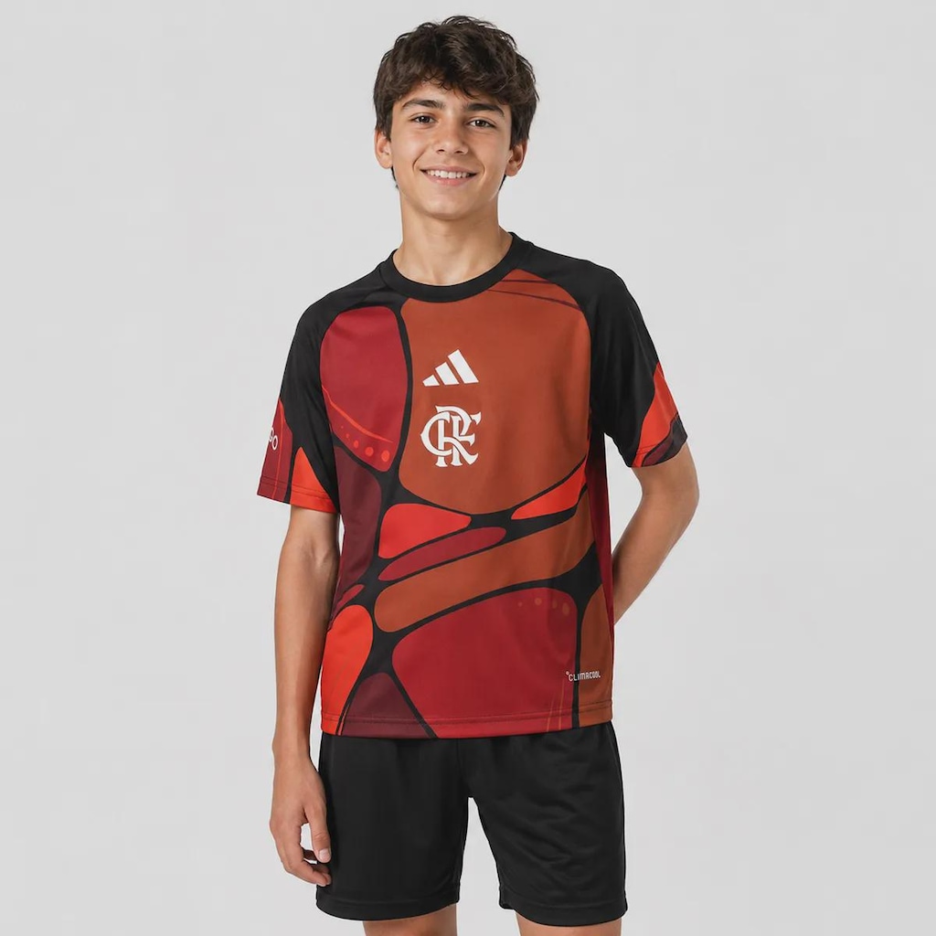 Camisa do Flamengo adidas Pré-Jogo 2026 - Infantil