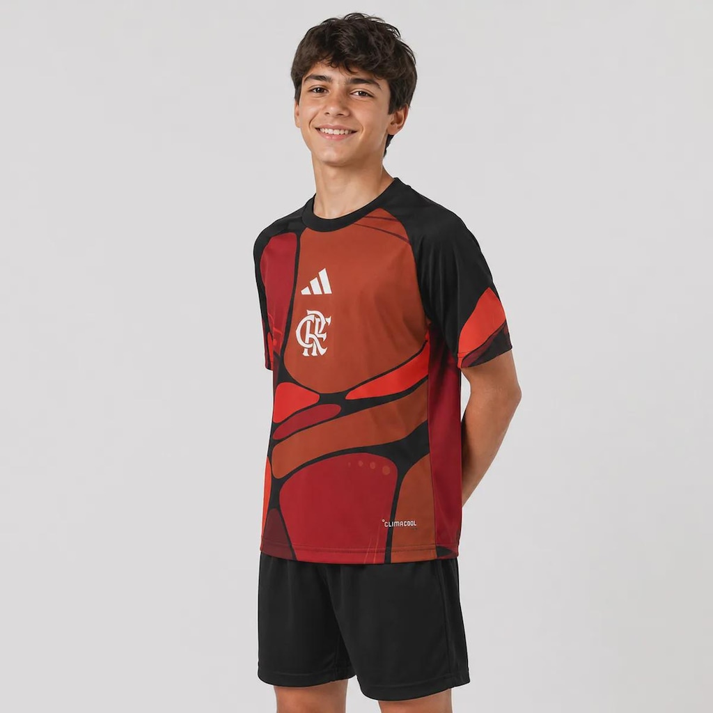 Imagem 2 do produto Camisa do Flamengo adidas Pré-Jogo 2026 - Infantil