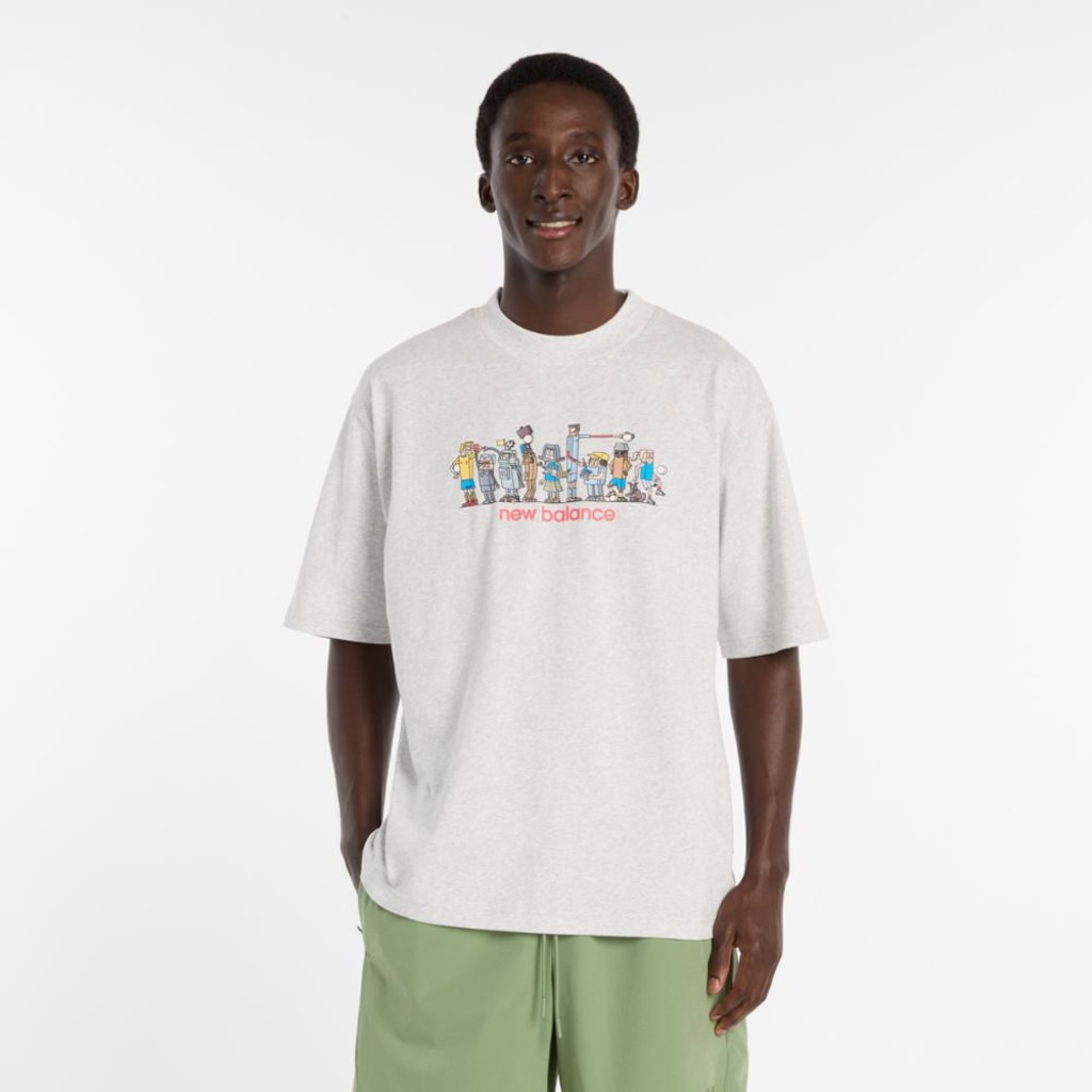 Camiseta New Balance Ghica Line Up Oversized Masculina
