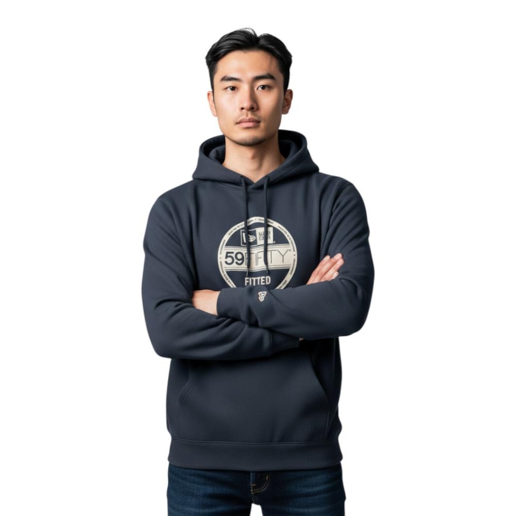 Blusão Moletom New Era Dasic Sazonal Duo Masculino