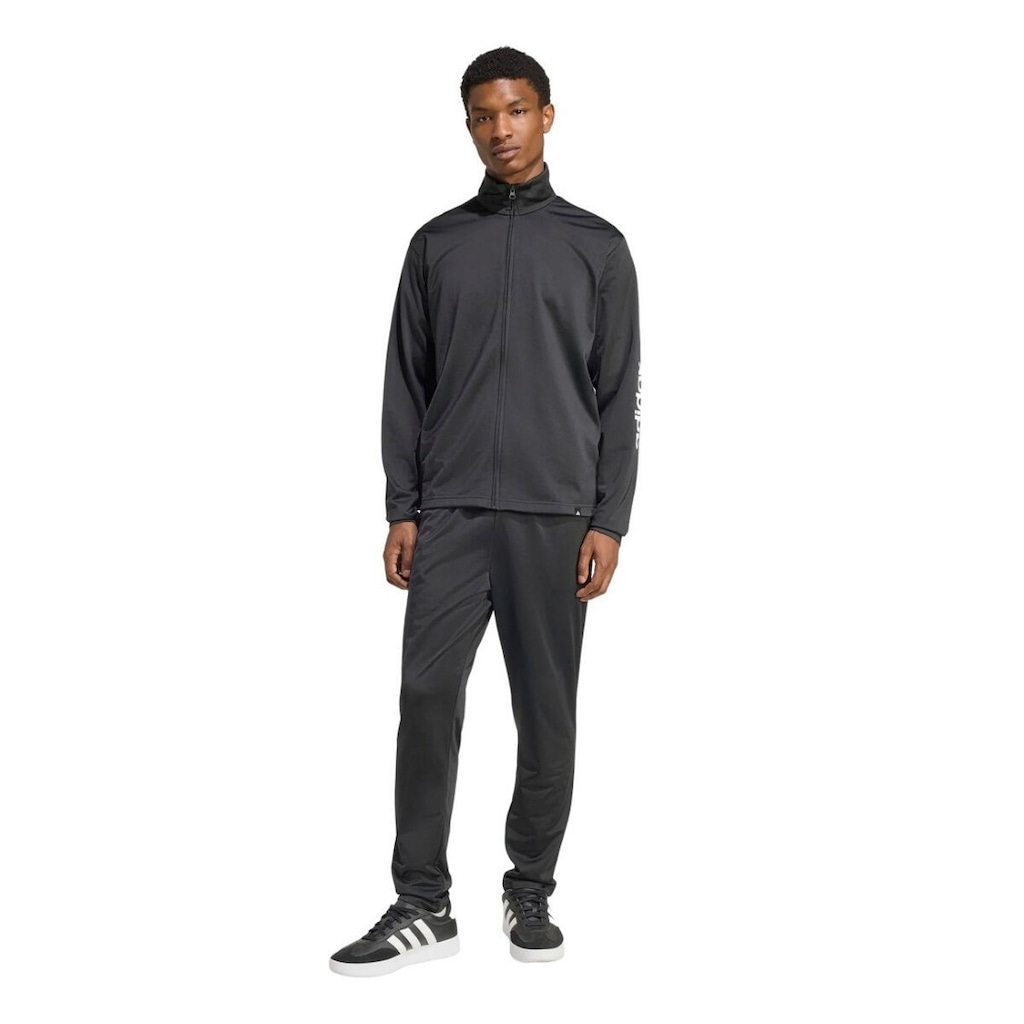 Conjunto Jaqueta + Calça adidas Essentials Big Linear Tricot Masculino
