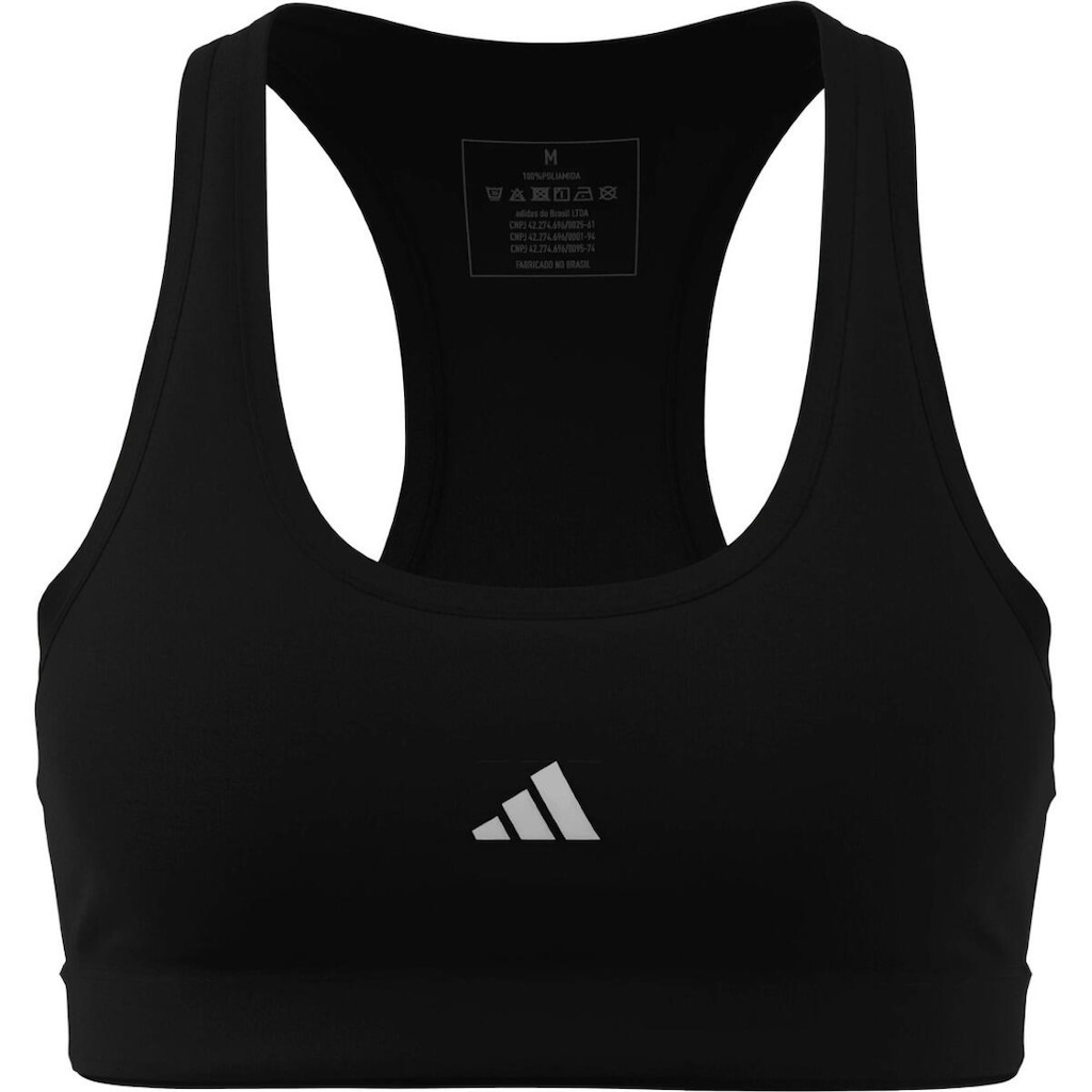 Top adidas Treino Basic Poliamida Suporte Leve Feminino - Foto 1